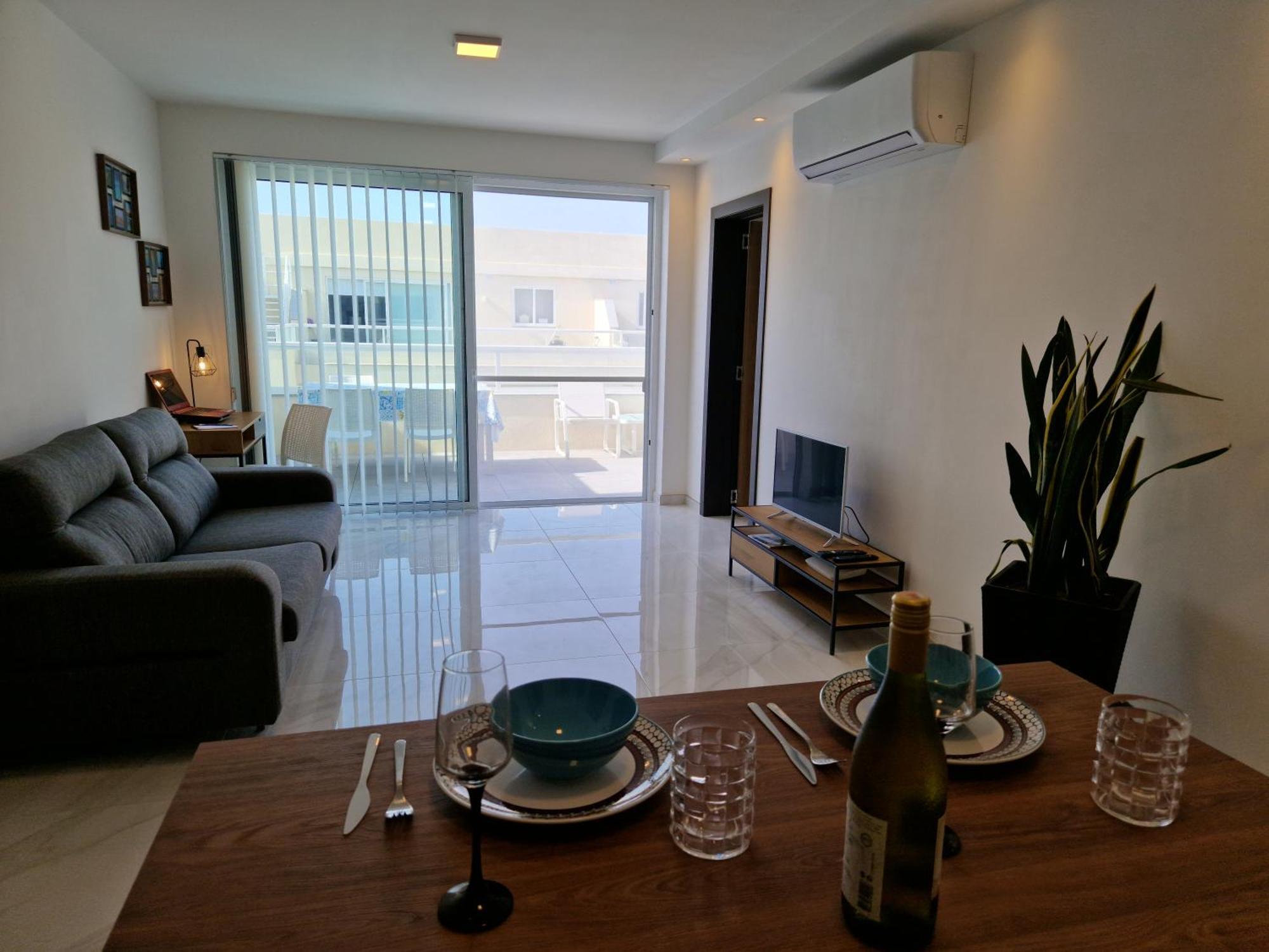 Sea View New Penthouse Terrace & Garage Parking Leilighet San Pawl il-Baħar Eksteriør bilde