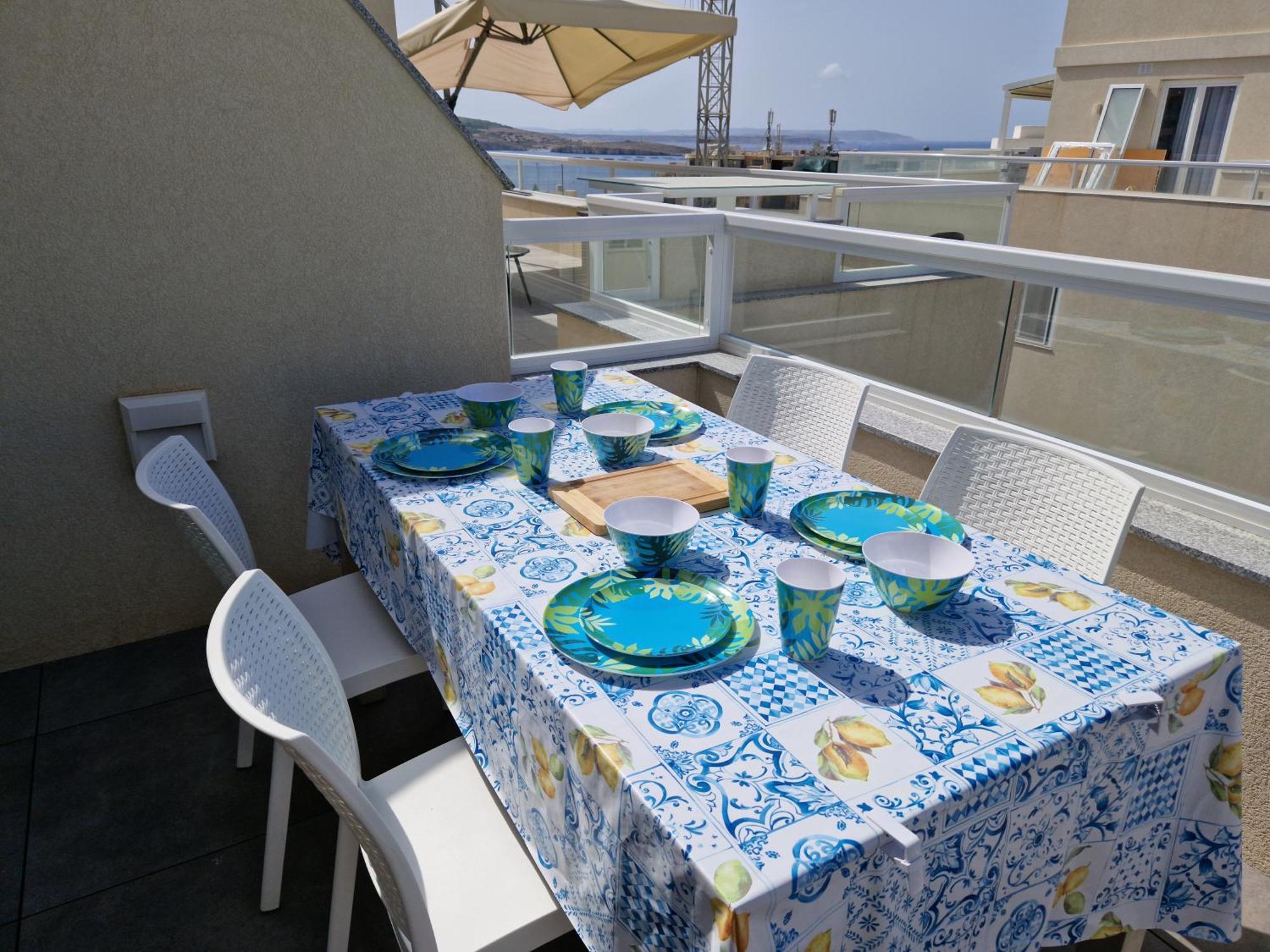 Sea View New Penthouse Terrace & Garage Parking Leilighet San Pawl il-Baħar Eksteriør bilde