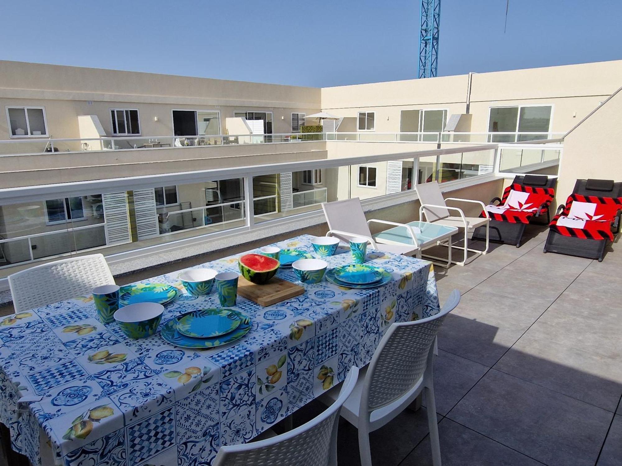Sea View New Penthouse Terrace & Garage Parking Leilighet San Pawl il-Baħar Eksteriør bilde